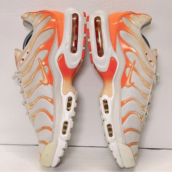 Nike Womens Air Max Plus Tn Running Shoes in White Atomic Orange 10 - Picture 6 of 13